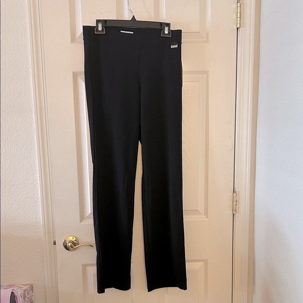Calvin Klein Black Straight-Leg Dress Pants